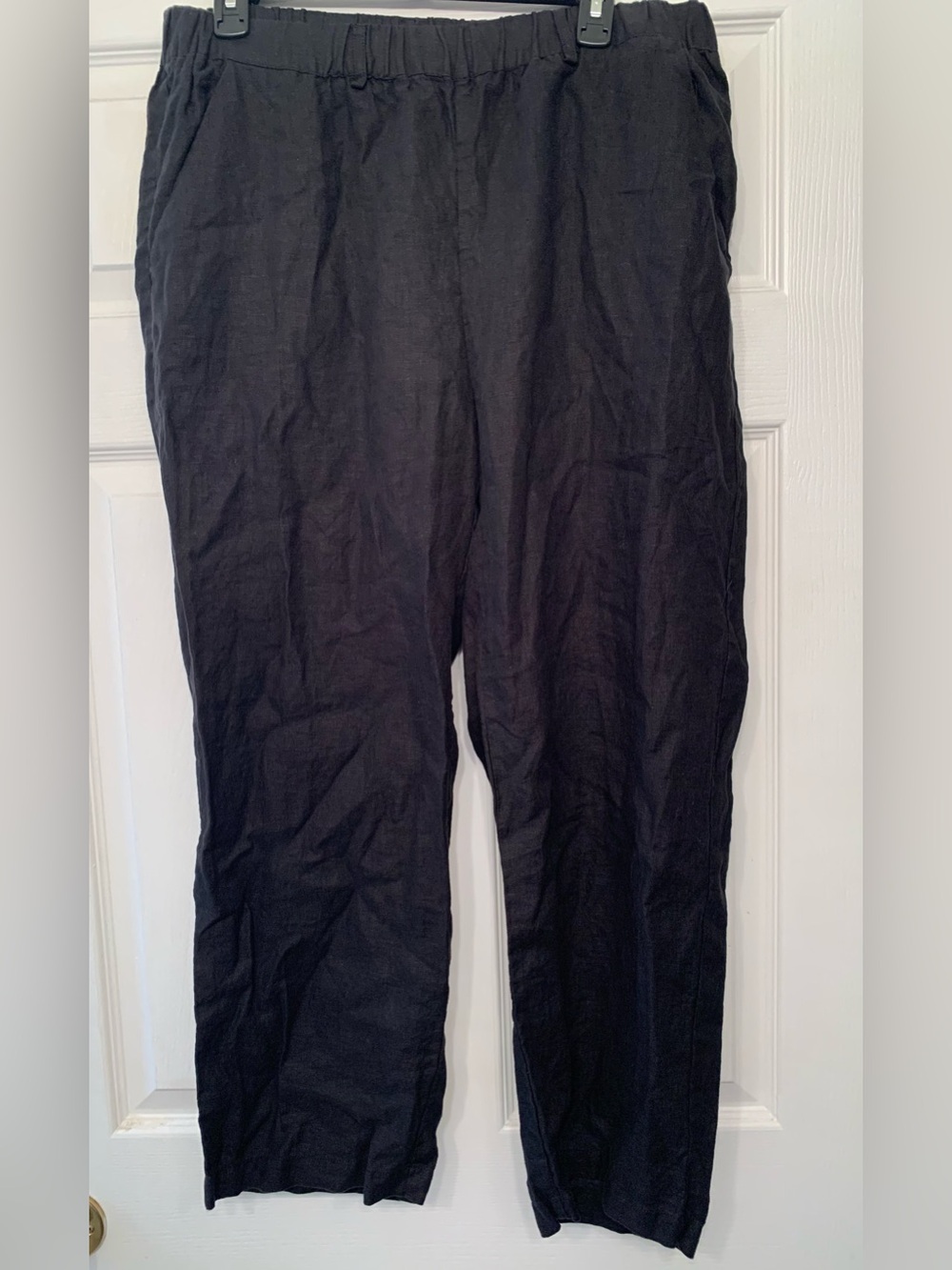 Quince European Linen Black Pants Women’s Size Large Coastal